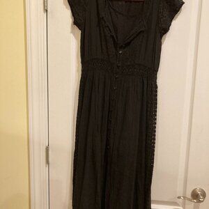 Turquoise Haven Cotton Gauze and Lace dress